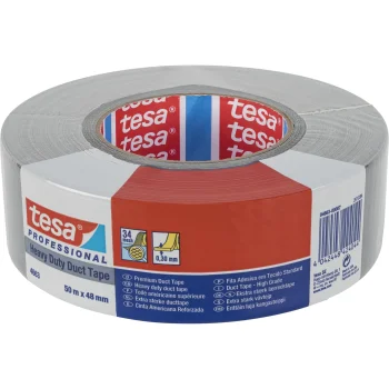 Tesa 04663 Heavy Duty Prof. Fabric Adhesive Duct Tape, 50 m x 48 mm, Silver