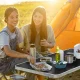 Folding Camping Table 80x60 cm