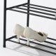 3-Tier Metal Shoe Rack Organizer, Black