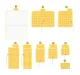 Bakalu Picnic and Beach Blanket 200x200 cm, Yellow Checkered