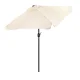 Large Rectangular Garden Umbrella with Crank and Tilt 200x140cm MultiGarden, Beige