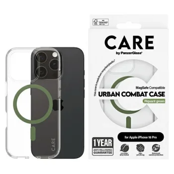 PanzerGlass iPhone 16 Pro Case CARE Flagship Case, Green (MagSafe)