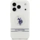 U.S. Polo Assn. iPhone 17 Pro Case DH and Bottom Stripe Logo MagSafe, White