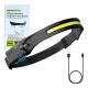 Superfire HL65 Headlamp Flashlight, 120 lm, USB-C, 5 Modes, 30m