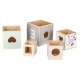 Wooden Stacking Blocks Tower and Shape Sorter, Educational Pyramid Toy 2+