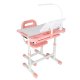 Kids Adjustable Desk and Chair Set with USB LED Lamp, Pink