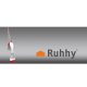 Ruhhy Christmas Gnome, Sitting, 50 cm, Grey/Red
