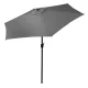 MultiGarden Garden Parasol with Tilt and Crank, 270 cm, Grey