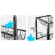 Humberg HM-780 Rolling Metal Storage Rack with Baskets, Black