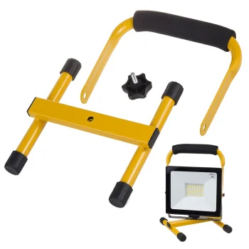 Maclean MCE652 Floor Work Stand for LED Floodlights, Yellow