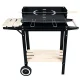 Garden Barbecue Grill on Wheels with Skewer