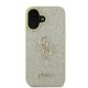 Guess Fixed Glitter Big 4G Case for iPhone 16 Plus Gold