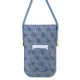 Guess 4G Metal Script Logo Smartphone Handbag, Blue