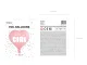 Foil Balloon \"It\'s a girl\", Heart, Pink, 45 cm