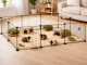 Modular Metal Playpen for Rodents and Rabbits, 12 Panels, Black