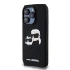 Karl Lagerfeld iPhone 15 Pro Case Silicone Karl & Choupette MagSafe, Black