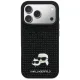Karl Lagerfeld Rhinestones Karl&Choupette Pin Case for iPhone 17 Pro, Black