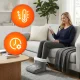 ModernHome Electric Foot Warmer with Remote, 10 Heat Settings, Auto Shut-Off, Dark Gray