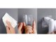 Wall-Mounted Soap Dish with Towel Holder, White/Grey