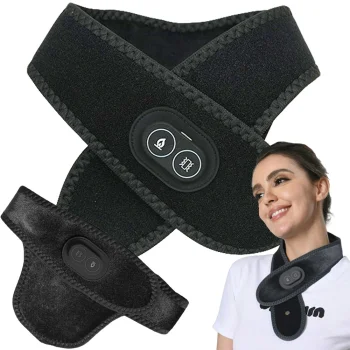 Heated Neck Massager Belt with USB Power, Black
