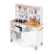Ecotoys 7275 Large Wooden Play Kitchen with Sound and LED, 7 Accessories