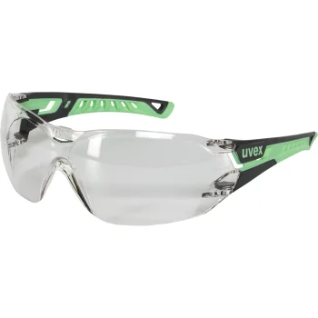 uvex pheos nxt planet Safety Glasses, Clear Lens, Anthracite / Green