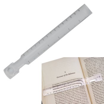 Magnifying Ruler for Reading 15 cm with 2.5x and 5x Magnification