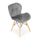 ModernHome Velour Dining Chair Set, 4 pcs, Grey