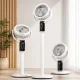 Cordless Rechargeable 3-in-1 Fan with Remote, White/Black