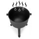Cast Iron Campfire Dutch Oven with Legs MultiGarden 10L, Black