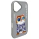 Nimmy Glasses Cool Cat Case for iPhone 16 6.1\", Gray