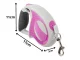 Retractable Dog Leash 5m, up to 20kg, Pink