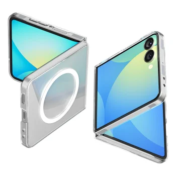 Spigen AirSkin Mag MagSafe Case for Samsung Galaxy Z Flip 7, Clear/White