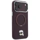 Karl Lagerfeld Case for iPhone 18 Pro / 17 Pro with Ring Stand 360 MagSafe, Burgundy