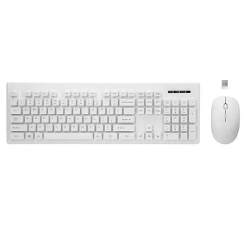 Rebeltec WHITERUN Wireless Keyboard and Mouse Set, White