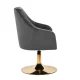 4Rico QS-BL14G Velvet Swivel Beauty Chair, Grey