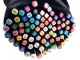 Alcohol Markers Set, 80 pcs, with Bag