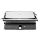 Huslog 2200W Electric Indoor Grill with Large Non-Stick Plates, black, silver