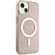 Guess iPhone 14 Plus Case Glitter Gold MagSafe, Pink