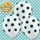 Bakalu Transparent Balloons with Black Dots, 15 pcs