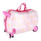 Kids Ride-On Suitcase Carry-On Cabin Luggage Unicorn, Pink