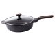 Deep Frying Pan with Lid and Non-Stick Coating, Cast Aluminium