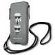 Karl Lagerfeld Saffiano Ikonik Karl&Choupette Phone Handbag - Gray