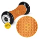 4Fizjo Spike Roller Massage Roller with Spikes, 17 cm, Orange/Black