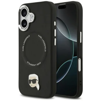 Karl Lagerfeld Karl Pin MagSafe Case for iPhone 17, Black