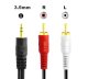 3.5mm Jack to 2x RCA Audio Cable 1.5m Black