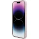 Guess iPhone 15 Case Silicone Script Metal Logo & Frame, Pink