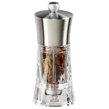 Peugeot Ouessant Chili Mill 14cm Stainless Steel / Transparent