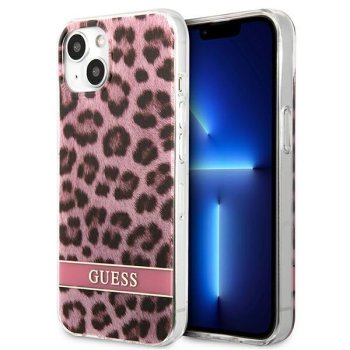 Apple iPhone 13 mini 5.4'' Guess Leopard Case Cover (GUHCP13SHSLEOP), Pink