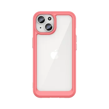 iPhone 15 Plus dėklas Outer Space Case, sustiprintas hibridinis, raudonas